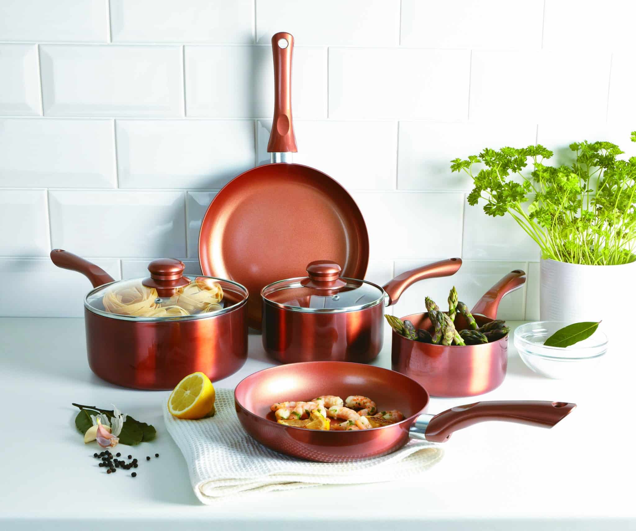 5 Piece Copper Pan Set Kitchenways 7833