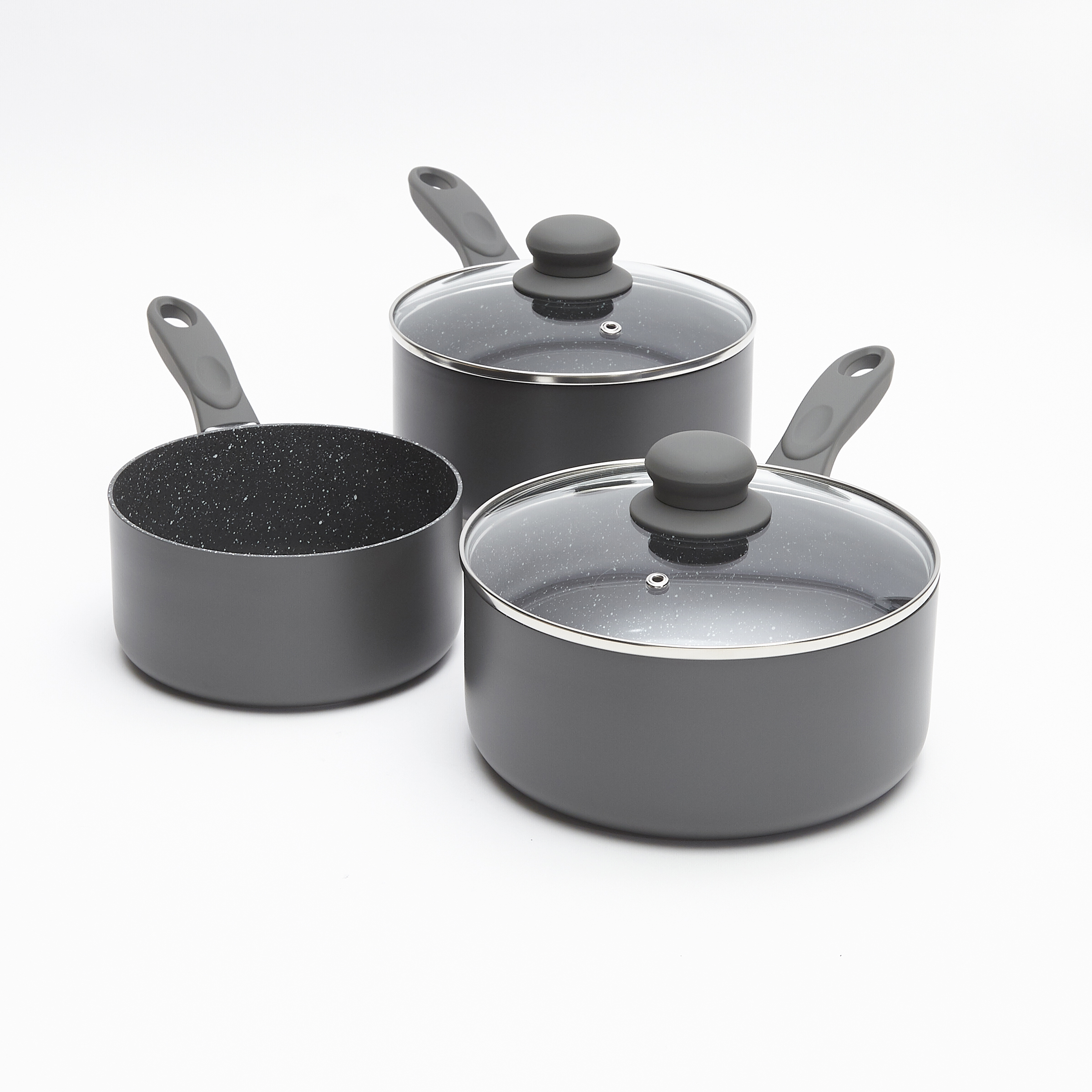 Durastone 5 Pc Ceramic Grey Cookware Set | Kitchenways